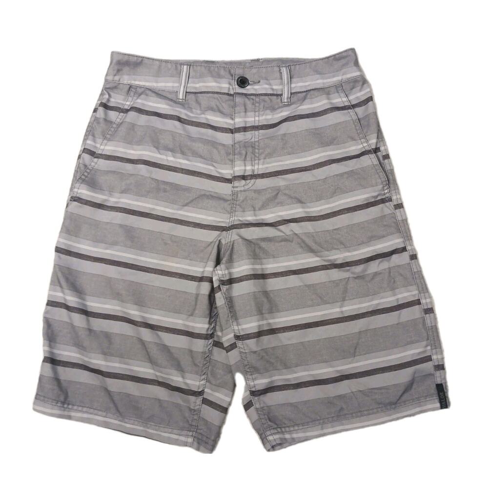 Valor Swim Board Shorts Size 30 Gray Striped Walking Swim Land Sea Preppy Street